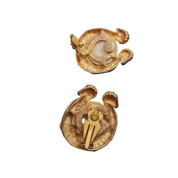 Vintage 80s Designer Quality Clip Earrings (A2553) - Picture 3 of 4